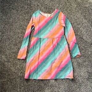 Colorful Striped Girls Dress